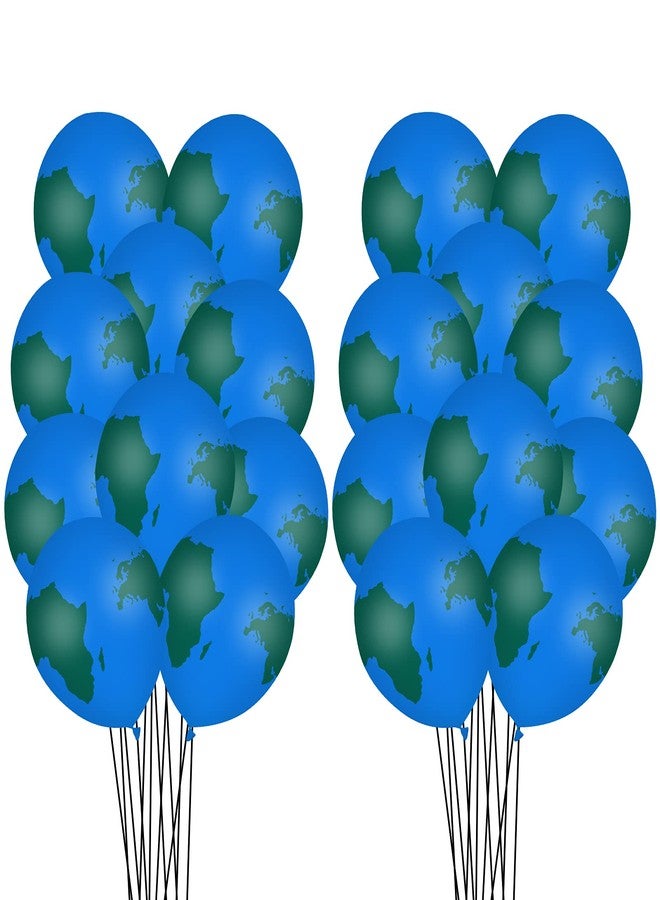 Lecpeting 30 Pcs Earth Balloons World Map Balloons 12 Inches Globe Balloon for Birthday Space Theme Party Earth Day Decorations Gift Teaching Supplies - Image 4